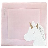 DC3318-Tapis de Parc Licorne rose - 100 x 100 cm