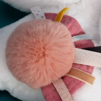 DC3736-6 Zoom pompon Pantin Lapin Vieux rose