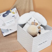 DC3738-3 Coffret Pantin Lapin beige - Happy Wild - 25 cm