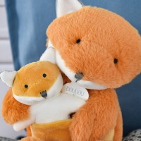 DC3790-Peluche renard avec Bébé - 25  cm - Unicef