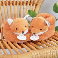 DC4002-Chaussons en peluche renard roux - 0/6 mois -Unicef