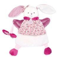 Marionnette à main Lapin Cerise rose - 28 cm