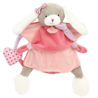 DC3083-Marionnette à main Chien Toopi girl rose - 28 cm