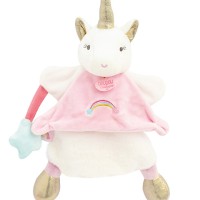 DC3320-Marionnette à main Licorne rose - 25 cm