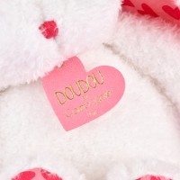 LAPIN JE T'AIME médaillon rose en forme de coeur