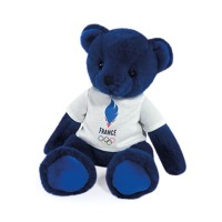 Ours en peluche bleu avec t shirt équipe de France - JO2454.jpg