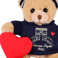 Porte clé Ours avec sweat marine et coeur rembourré - SP4281-2.jpg