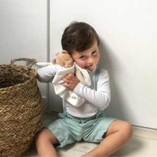 doudou plat ours avec couronne