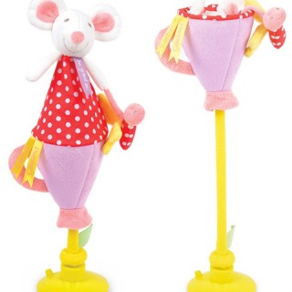 Doudou marotte marionnette cache-cache-souris