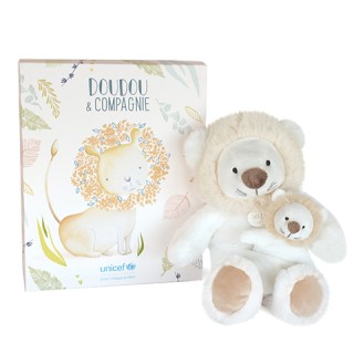 Peluche lion avec Bébé - 25 cm - Unicef