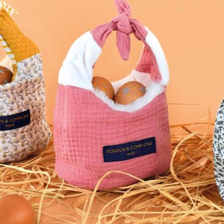 Doudou Souris marionnette - Petit sac - Amusette  3 EN 1