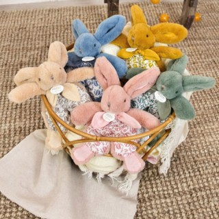 Doudou LAPIN - Doudou plat - 18  cm