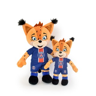 Peluche officielle PSG - Mascotte Germain Le Lynx - 35 cm