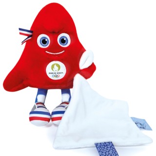 Peluche mascotte JO 2024 avec Doudou - 22 cm