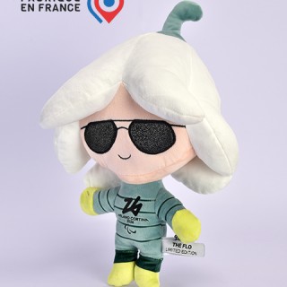 Peluche Mascotte FASHION FLO - Jeux Paralympiques Milano-Cortina 2026 fabriquée en France - Edition limitée - 30 cm