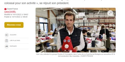 Alain Joly PDG du groupe Doudou et Compagnie dans son usine de la Guerche de Bretagne