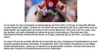 Mascottes Phryges Doudou et Compagnie Jeux Olympiques et Paralympiques