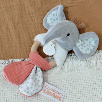 Hochet bébé éléphant - 15 cm