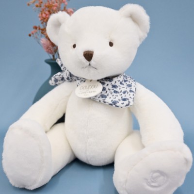 L'Ours Doudou® - Ours en peluche blanc - 25 cm