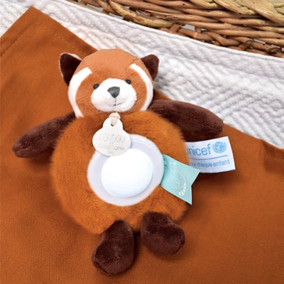 Veilleuse peluche panda roux - 15 cm - Unicef
