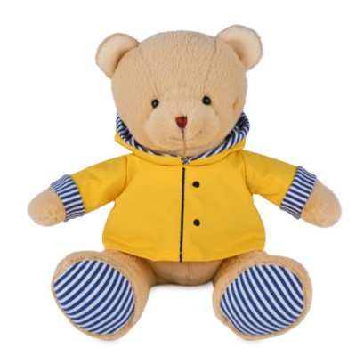 Peluche Ours Marin avec ciré jaune - 28 cm