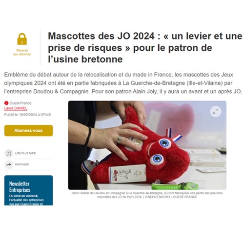 Mascottes Phryges Doudou et Compagnie Jeux Olympiques et Paralympiques