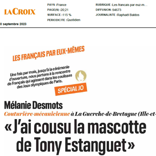 Mascotte Phryge Doudou et Compagnie Jeux Olympiques Paralympiques JO Paris 2024