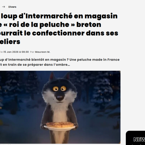 Article Melty , Le loup d'Intermarché en magasin !