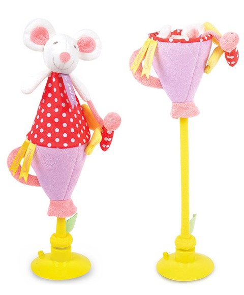 doudou marotte souris blanche