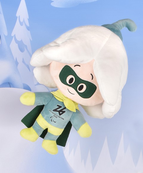 Peluche Mascotte SUPER FLO - Jeux Paralympiques Milano-Cortina 2026 - 30 cm