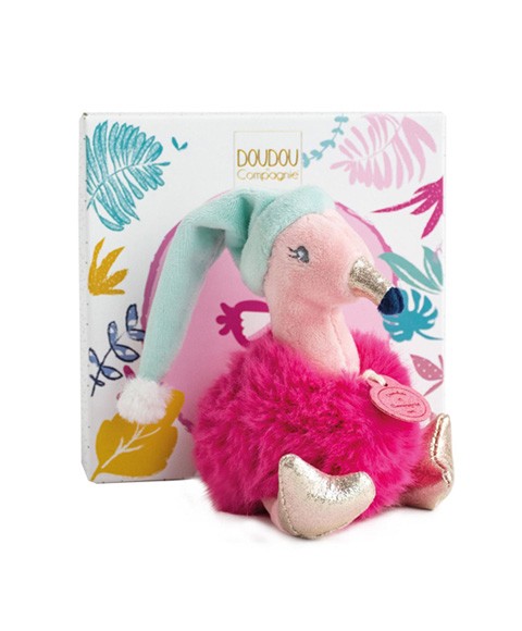 dc3525-Mini peluche boule Flamant Rose -  Minizoo - 15 cm