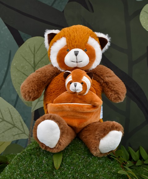 DC3985-44.jpg - Peluche Panda roux avec bébé - Unicef