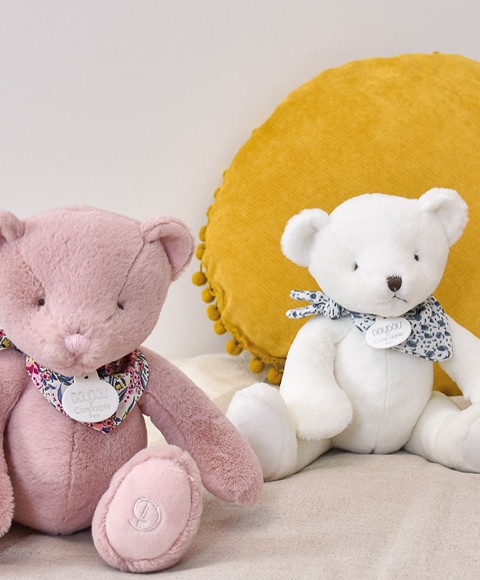 ours en peluche assis blanc 25 cm I Doudou et Compagnie - DC4160-2.jpg