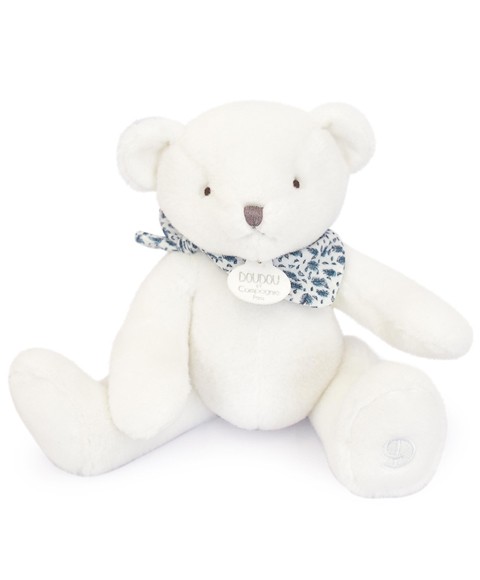 ours en peluche assis blanc 25 cm I Doudou et Compagnie- DC4160.jpg