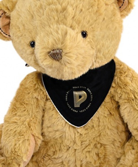 Ours en peluche marron Paris 2024 - avec bandana noir-JO2452-2.jpg