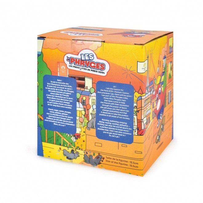 Figurine Mascotte officielle skateboard Jeux de Paris 2024 Doudou et compagnie JO2510