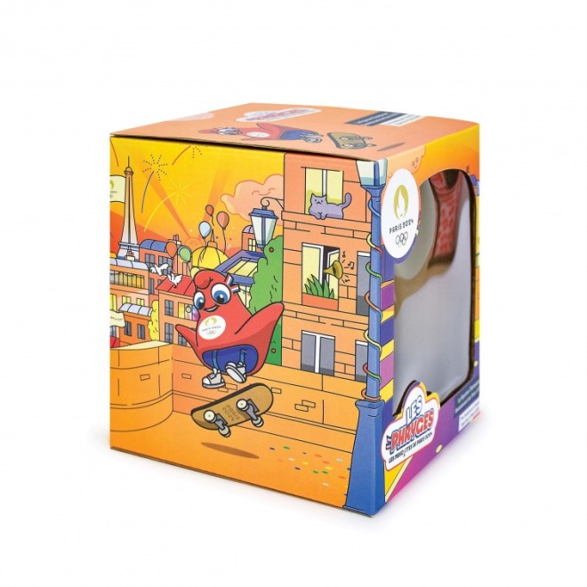 Figurine Mascotte officielle skateboard Jeux de Paris 2024 Doudou et compagnie JO2510