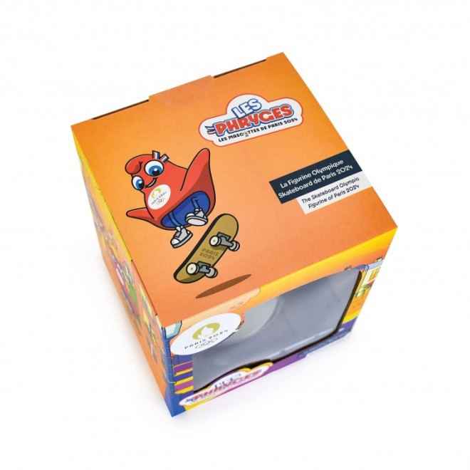 Figurine Mascotte officielle skateboard Jeux de Paris 2024 Doudou et compagnie JO2510
