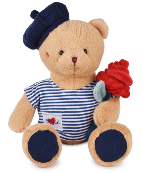Peluche Ours avec rose - Le Romantique - 25 cm- SP4510.jpg