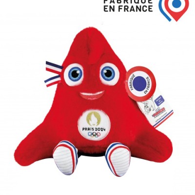 Peluche Mascotte Officielle Jeux Olympiques Paris 2024 - Fabriquée en France - 30 cm