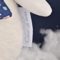 Doudou plat Ours Luminescent - 26 cm -  etiquette Clair de Lune DC4316