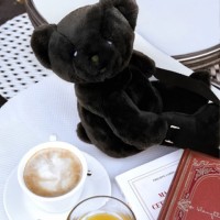 Sac doudou bandoulière Ours noir - dc4377