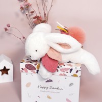 DC3736-5 Coffret Pantin Lapin Vieux rose - Happy Boho - 25 cm