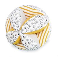 DC3846-Balle d'éveil bébé avec Hochet - Pollen l'abeille en coton BIO - 15 cm - Modèle aléatoire