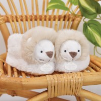 DC3999-Chaussons bébé en peluche Lion - Unicef - 0-6  mois