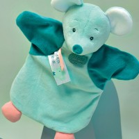 DC4005-Marionnette à Main Souris verte - 25 cm