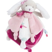 Doudou plat chien rose et blanc- DC3157.jpg