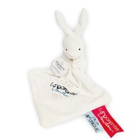 DC3423-Petite peluche lapin avec Doudou mouchoir - 15 cm