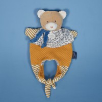 DC3823-Doudou Ours marionnette - Petit sac - Amusette 3 EN 1