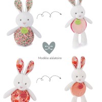 DC4053-Doudou lapin transformable en balle rose